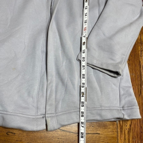 𝅺fabletics Vanessa Womens Gray Fleece Hooded Open Cardigan Sweatshirt Medium. - Picture 6 of 10